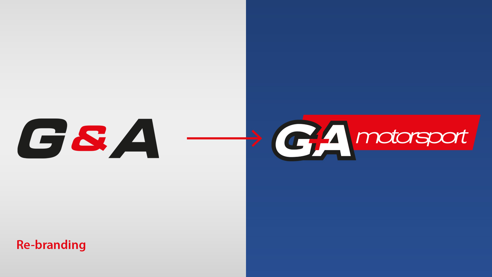 Graphic showing old G+A logo compared to refreshed G+A logo.